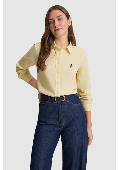 U.S. Polo Assn. U.s. Polo Assn. Kadın Açık Sarı Gömlek Basic 50320204-vr004 Acık Sarı