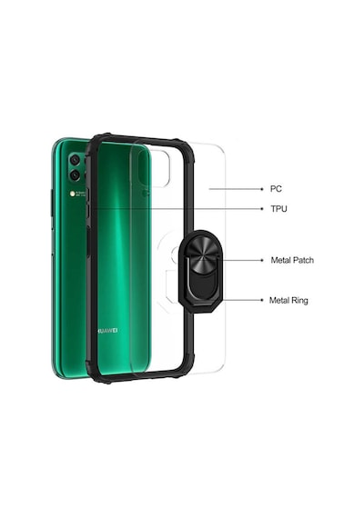 Huawei P40 Lite Kilif Seffaf Sararmaz Yüzüklü Mola Kapak 389837166