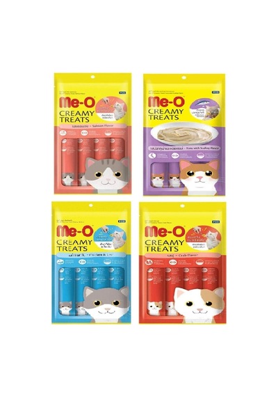Creamy Treats 4 Çeşit Karma Sıvı Kedi Ödülü X 4 Adet