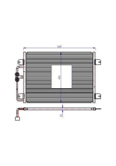 Oris Klima Kondenseri Megane 1-scenic I 1.4-1.6-2.0-1.9d 96-03 565x391x16 Orıs Crn843016 7700425843-7700432392-7702258286