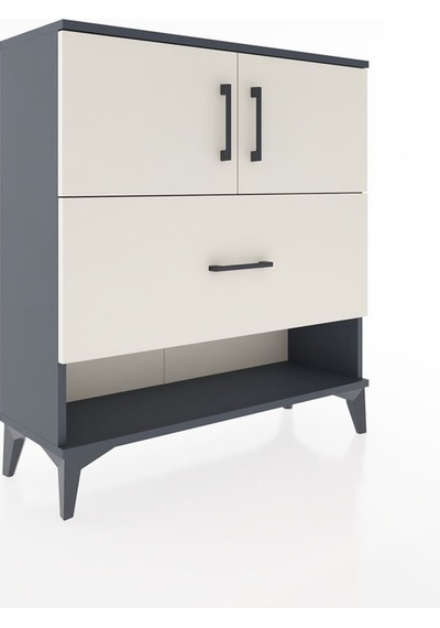 Arges Şifonyer 2 Raflı Tek Çekmeceli 2 Kapaklı 88x30x96 Antrasit-aytaşı Antrasit Arges Şifonyer 2 Raflı Tek Çekmeceli 2 Kapaklı 88x30x96 Antrasit-aytaşı Antrasit