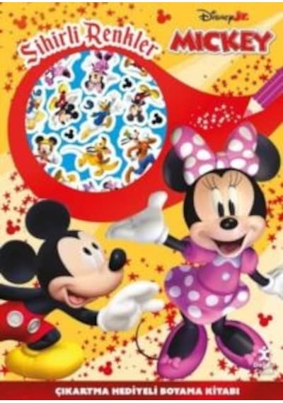 Disney Jr. Mickey - Sihirli Renkler Çıkartma Hediyeli Boyama Kitabı Doğan Çocuk Ciltli
