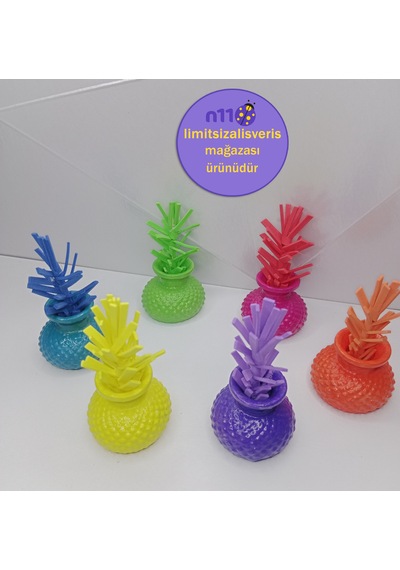 6 Adet Dekoratif Obje Minik Vazo Takımı Makaron Renkler Çok Renkli