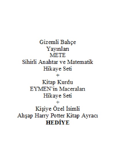 3. 4. Sınıf Hikaye Kitabı Seti Eymen'in Maceraları + Mete Sihirli Anahtar ve Matematik + Kişiye Özel İsimli Ahşap Harry Potter Kitap Ayracı
