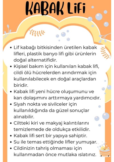 Doğal Kabak Lifi 4'lü Banyo Hamam Kese Seti 4