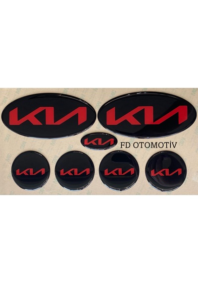 Kıa Sportage 2011 > Sonrası Yeni Kıa Logo Amblem Aksesuar Kırmızı Yazılı