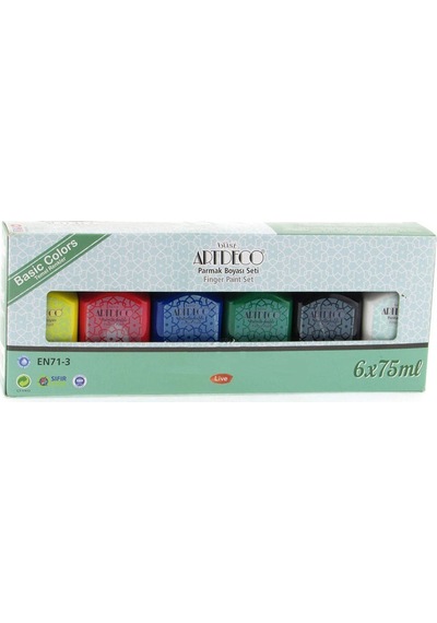 Artdeco Kids Parmak Boyası 6x50 Ml Temel Renkler Çok Renkli
