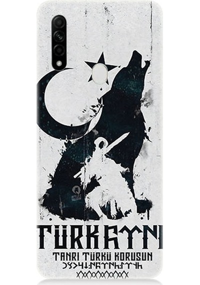 Oppo A31 Uyumlu Tanrı Türkü Korusun Desenli Silikon Kılıf