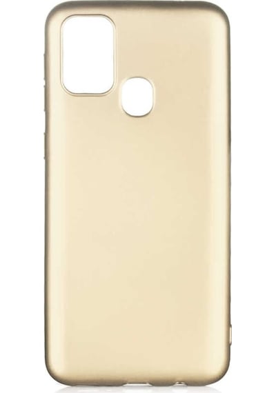 Samsung Galaxy Uyumlu M31 Kılıf Zore Premier Silikon Kapak-Gold