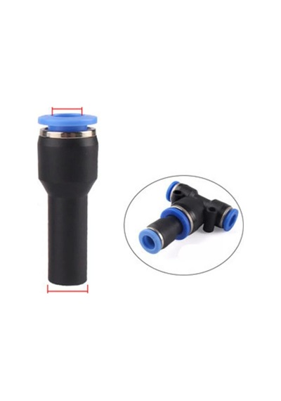8 Mm X 12 Mm Borulu Tip Redüksiyon Pnömatik Bağlantı