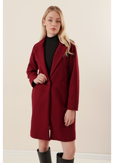 Bigdart 9085 Kaşe Kaban - Bordo 9085bgd19-003-12489 001