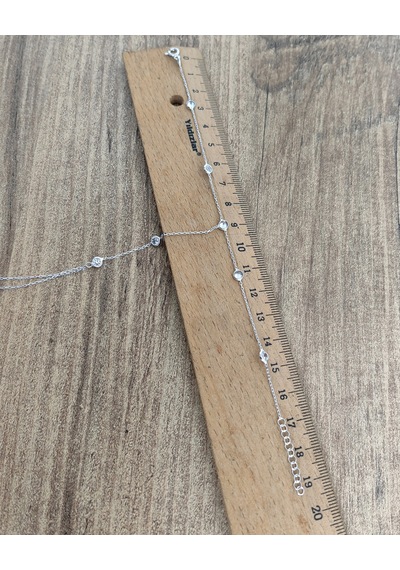 Zirkon Beyaz Taşlı Gümüş Şahmeran Bileklik