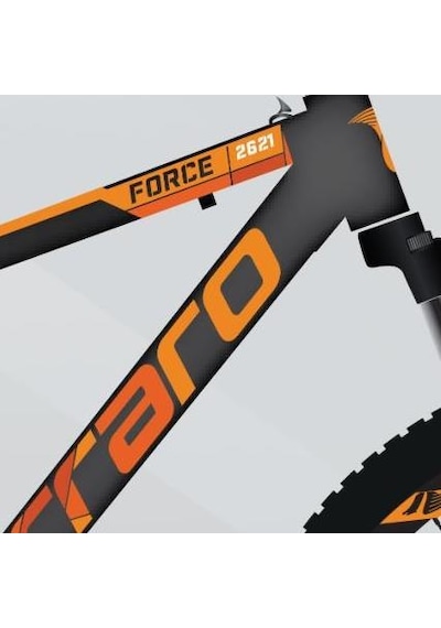 Carraro Force 900 520h Dağ Bisikleti Antrasit Gri Turuncu Beyaz Gri - Turuncu