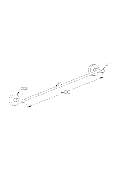 Ahlez Dolce Paslanmaz Uzun Havluluk 40Cm Krom