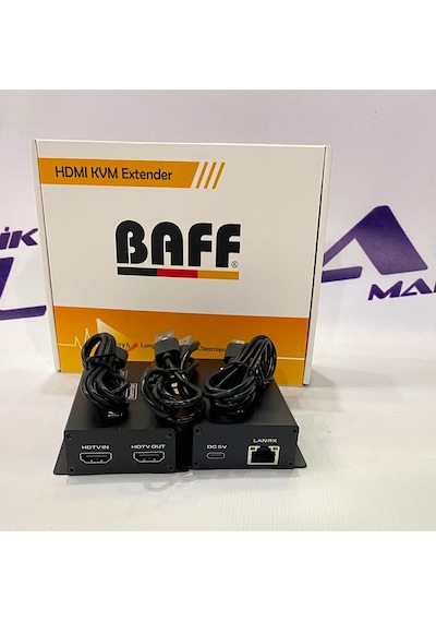 Baff HE-150 2k Kvm Hdmı Extender 150 Metre Tek Cat6 Kablo İle 1080p Mesafe Uzatıcı
