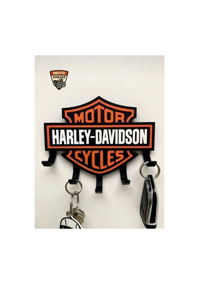Harley Anahtar Askısı - 3d Tasarım Motosiklet Duvar Dekoru