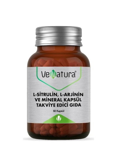 Venatura L-sitrulin, L-arjinin Ve Mineral 60 Kapsül Aromasız