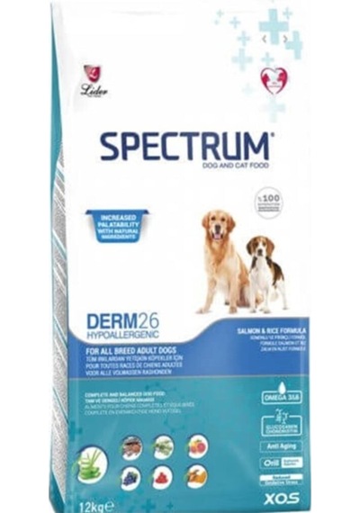 Spectrum Derm 26 Hypo-allergenic Deri Hassasiyeti İçin Somonlu Yetişkin Köpek Maması 12 KG