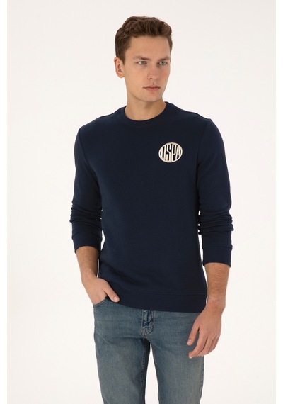 U.S. Polo Assn. Erkek Regular Fit Bisiklet Yaka Lacivert Sweatshirt 50308717-VR033