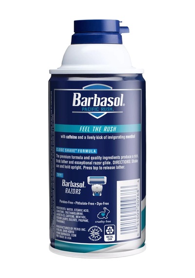 Barbasol Pacific Rush Caffeine + Menthol Ferahlatıcı Tıraş Kremi 283gr
