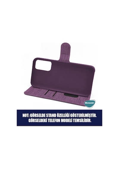 Microsonic Samsung Uyumlu Galaxy A32 4G Kılıf Fabric Book Wallet
