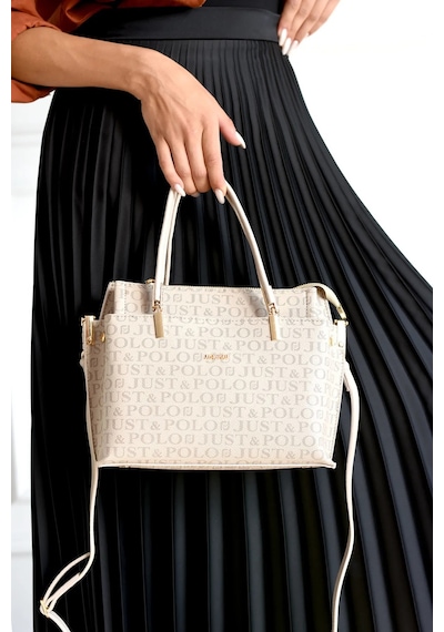 Just Polo Kadın Monogram Baskılı Yeni Sezon El Ve Omuz Çantası 232031mh Taş