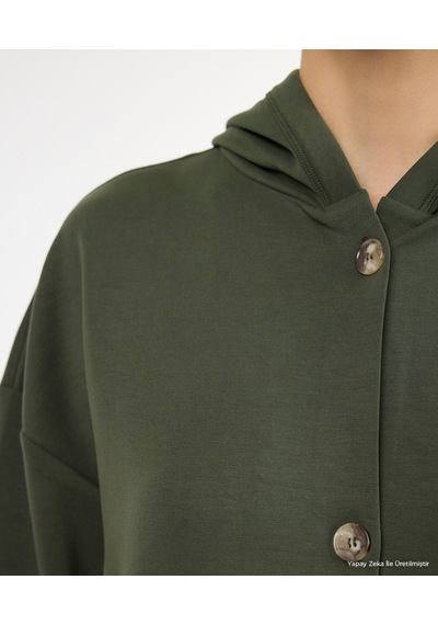 Yargıcı Regular Kapüşonlu Yaka Uzun Kol Sweatshirt 26kksw9005l 014 Yeşil