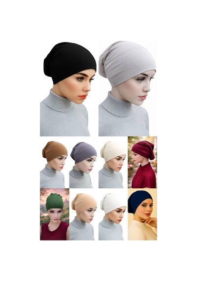 Aldaiyr 10 Tesettür Boru Bone Geçme Bone Çok Renkli0010