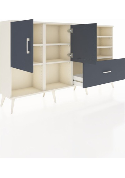 Arges Konsol 7 Raflı Tek Çekmeceli 2 Kapaklı 176x30x99 Aytaşı-antrasit Antrasıt - Aytası Arges Konsol 7 Raflı Tek Çekmeceli 2 Kapaklı 176x30x99 Aytaşı-antrasit Antrasıt - Aytası