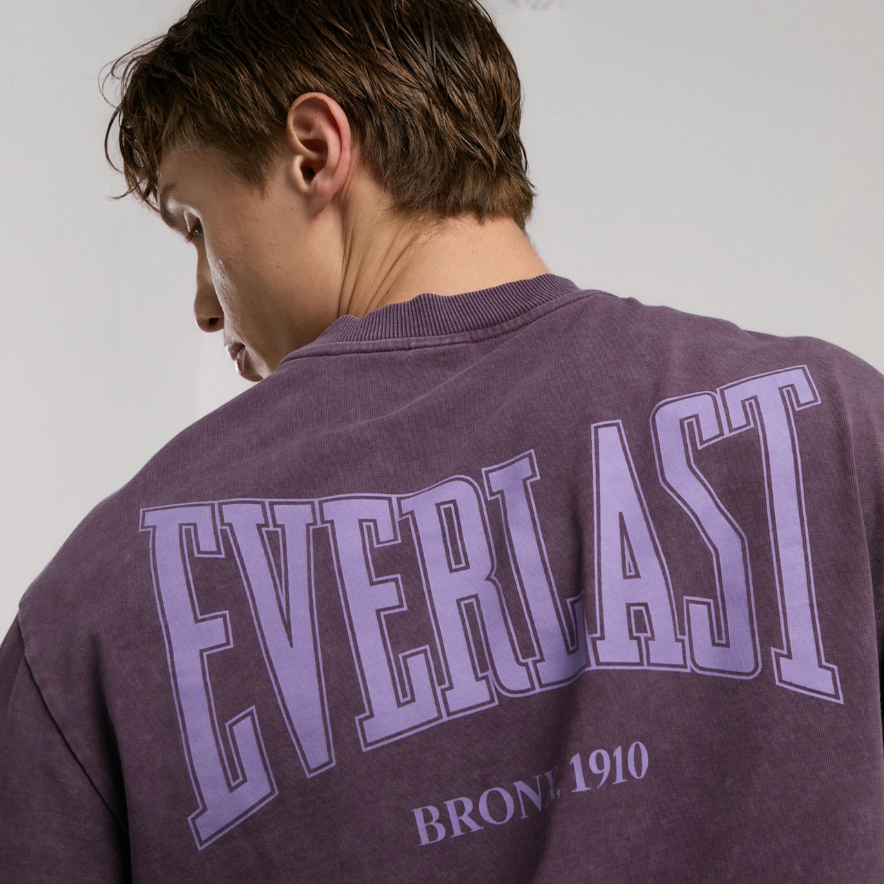 Everlast Bronx 1910 Oversize Erkek Mor T-shirt Tm0029 Mor