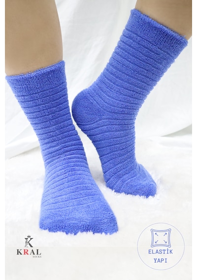 Kral Socks Kadın Uzun Ters Havlu 5 Çift Termal Etkili Kışlık Çorap Seti ASORTİ
