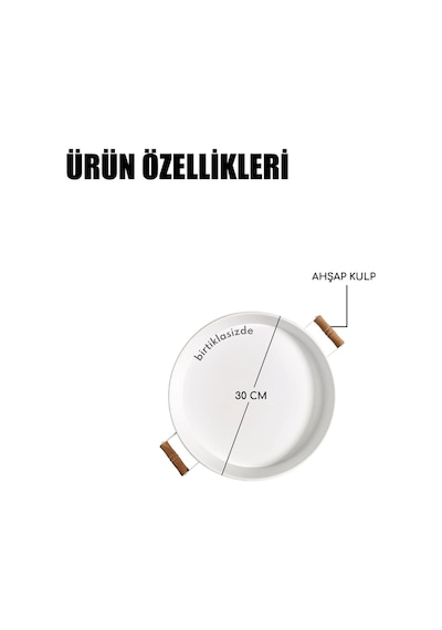 Kitchen Trend 3 Lü Ahşap Kulplu Metal Tepsi Çay Tepsisi Kahve Tepsisi Sunum Tepsi Seti Kırmızı,yeşi