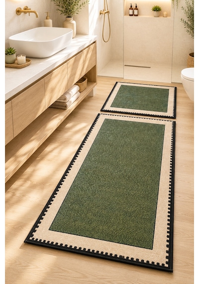 Nehogreen 60x100 50x60 Kaydırmaz Tabanlı 2'li Banyo Paspas Seti Takımı 2li