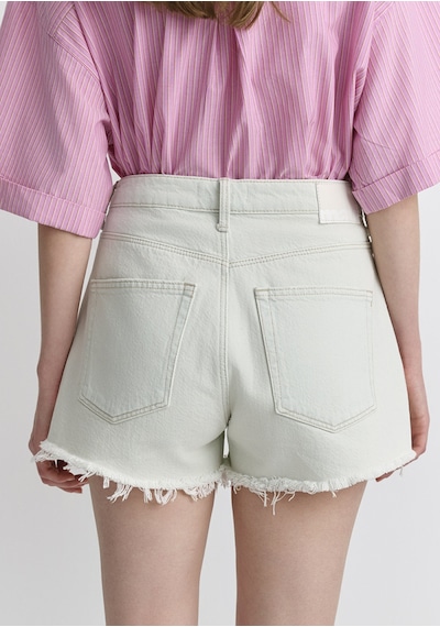 Mavi - Rosie 90lar Buz Mavi Jean Şort 1447489738 Açık Mavi