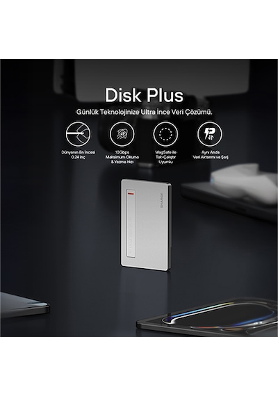 Sharge Disk Plus Ultra İnce Nvm Ssd Kutusu Ve Çok Fonksiyonlu Hub