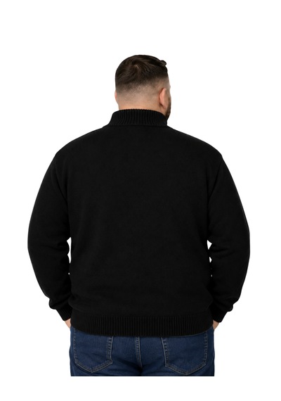 Battalmoda Erkek Büyük Beden Siyah Hattush Dik Yaka Cepli Triko Hırka 3xl-4xl-5xl-6xl Battalmoda Erkek Büyük Beden Siyah Hattush Dik Yaka Cepli Triko Hırka 3xl-4xl-5xl-6xl