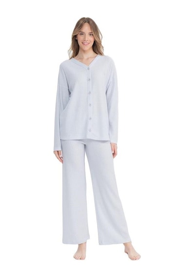 U.S. Polo Assn. U.s Polo 17097 Önden Düğmeli Pijama Takım 001
