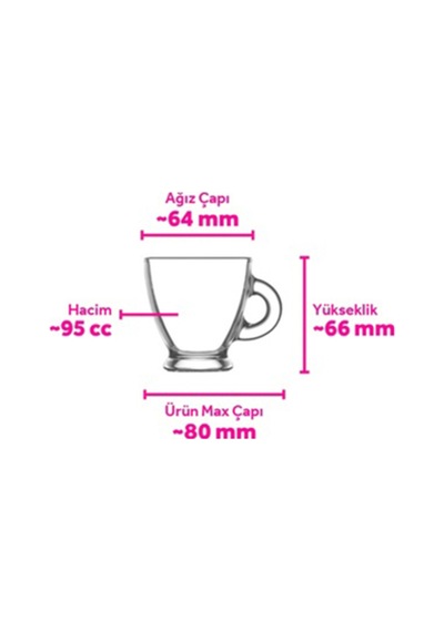 Lav Roma Cam Espresso Fincanı 6 Kişilik 95 ml Kulplu (Türk Kahvesi Fincanı ) Lav Roma Cam Espresso Fincanı 6 Kişilik 95 ml Kulplu (Türk Kahvesi Fincanı )