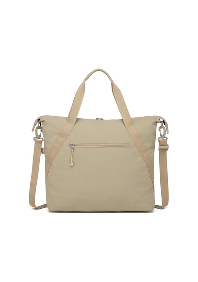 Smart Bags Mikro Poly Kumaş Büyük Boy Kadın Omuz Çantası 3335 Vizon