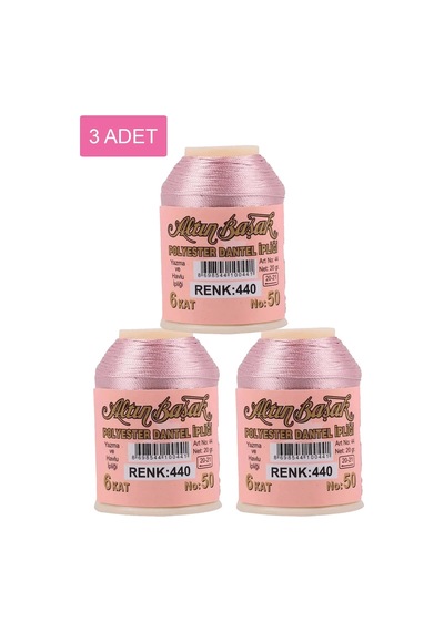 Tedar 3 Adet Altınbaşak Oya Ve Dantel İpi 20 Gr - Royaleks - No: 440 Najmaddin (No:1) 8.5Cm X 10.5 Cm