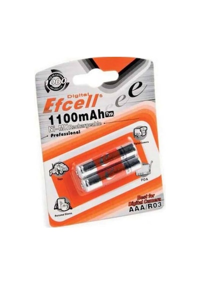 Efcell Ef-1100 Tek 1100 Mah Aaa İnce Şarjlı Pil