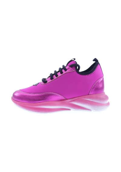 Dgn 311 Kadin Kalin Taban Yazi Detayli Sneakers Ayakkabi Fuşya
