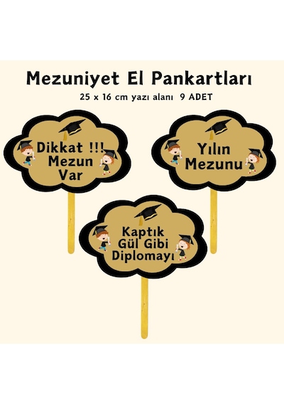 Mezuniyete Özel Yazılı El Pankartı 03