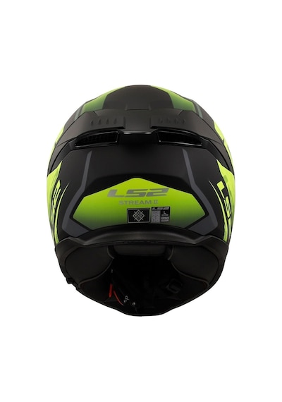 Kapalı Kask Ls2 Stream 2 Fury Mat Siyah Gri Neon Sarı 3XL
