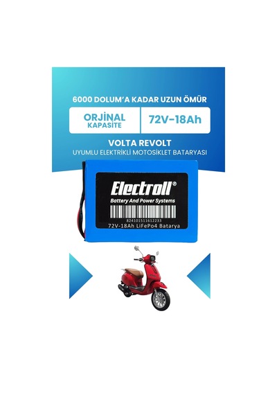 Volta Revolt Batarya Standart Kapasite Lifepo4 72v 18ah Elektrikli Motosiklet Bataryası