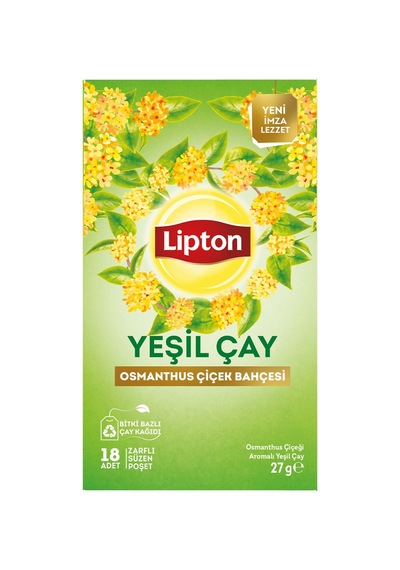 Lipton Osmanthus Çiçeği Aromalı Yeşil Çay 18'li 27 G - 7 Adet Tarı