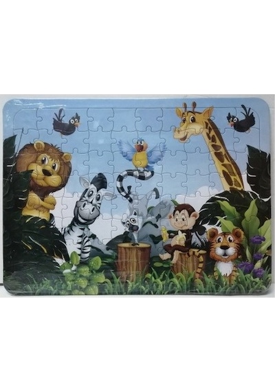 Aslan Kral Ve Arkadaşları Eğitici Puzzle 80 Parça 39X29 Cm