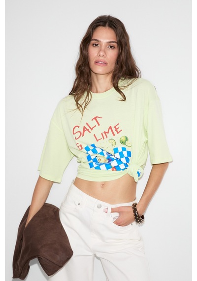 Grımelange Nıtza Kadın %100 Pamuk Oversize Bisiklet Yaka Mint Yeşil T-shirt Mint Yeşili Grımelange Nıtza Kadın %100 Pamuk Oversize Bisiklet Yaka Mint Yeşil T-shirt Mint Yeşili