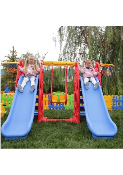 Sevimli Teddy Kaydıraklı Salıncak Set C Çoklu Renk