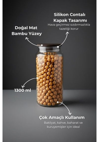 Nero Zone Cam Saklama Kabı, 1300ml Diğer